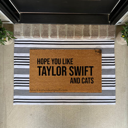 Hope You Like Taylor Swift And Cats Doormat (RED album)