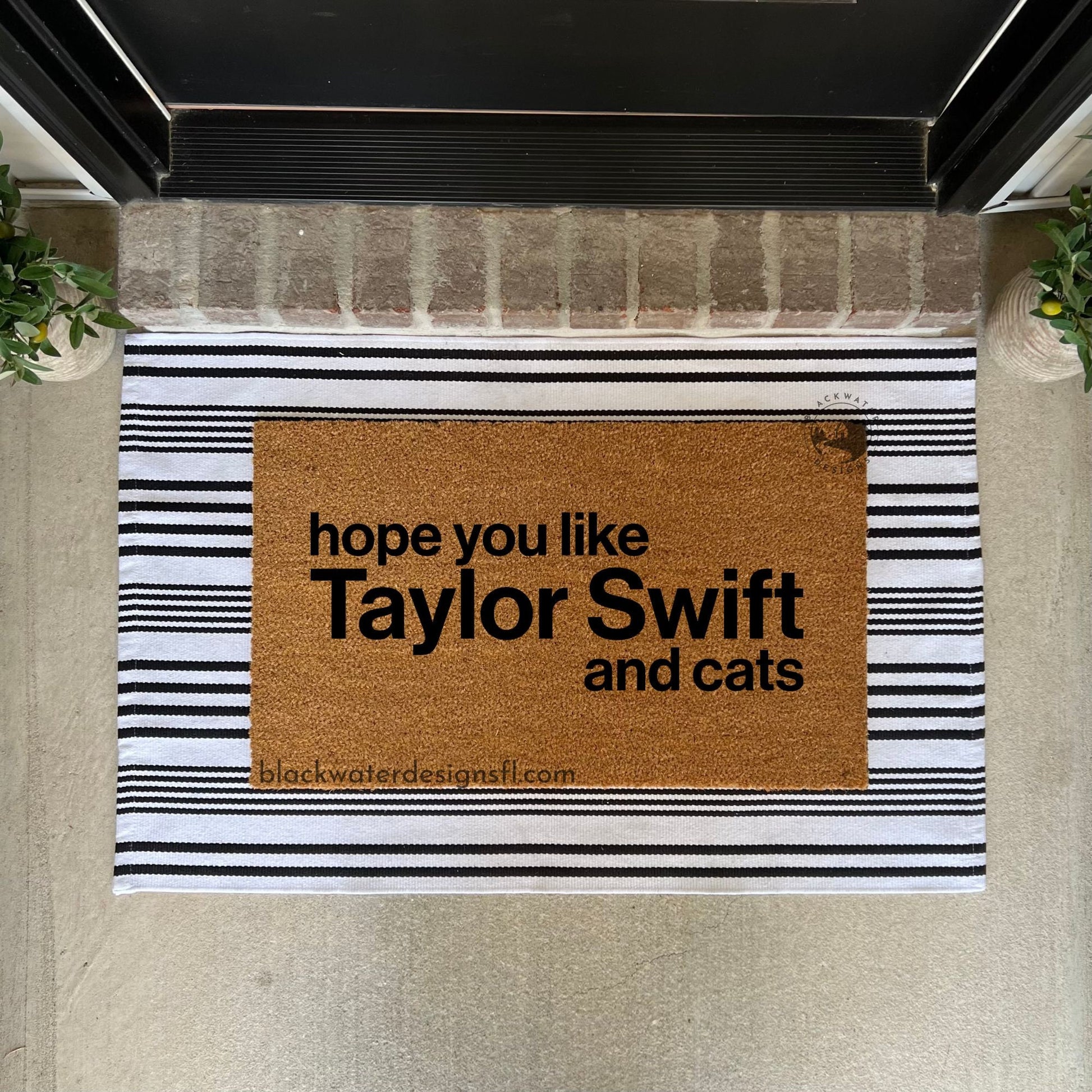 Hope You Like and Cats Doormat, Eras Welcome Mat, Door Mat, Entryway Rug, Porch Decor, Housewarming Gift, Hand Painted