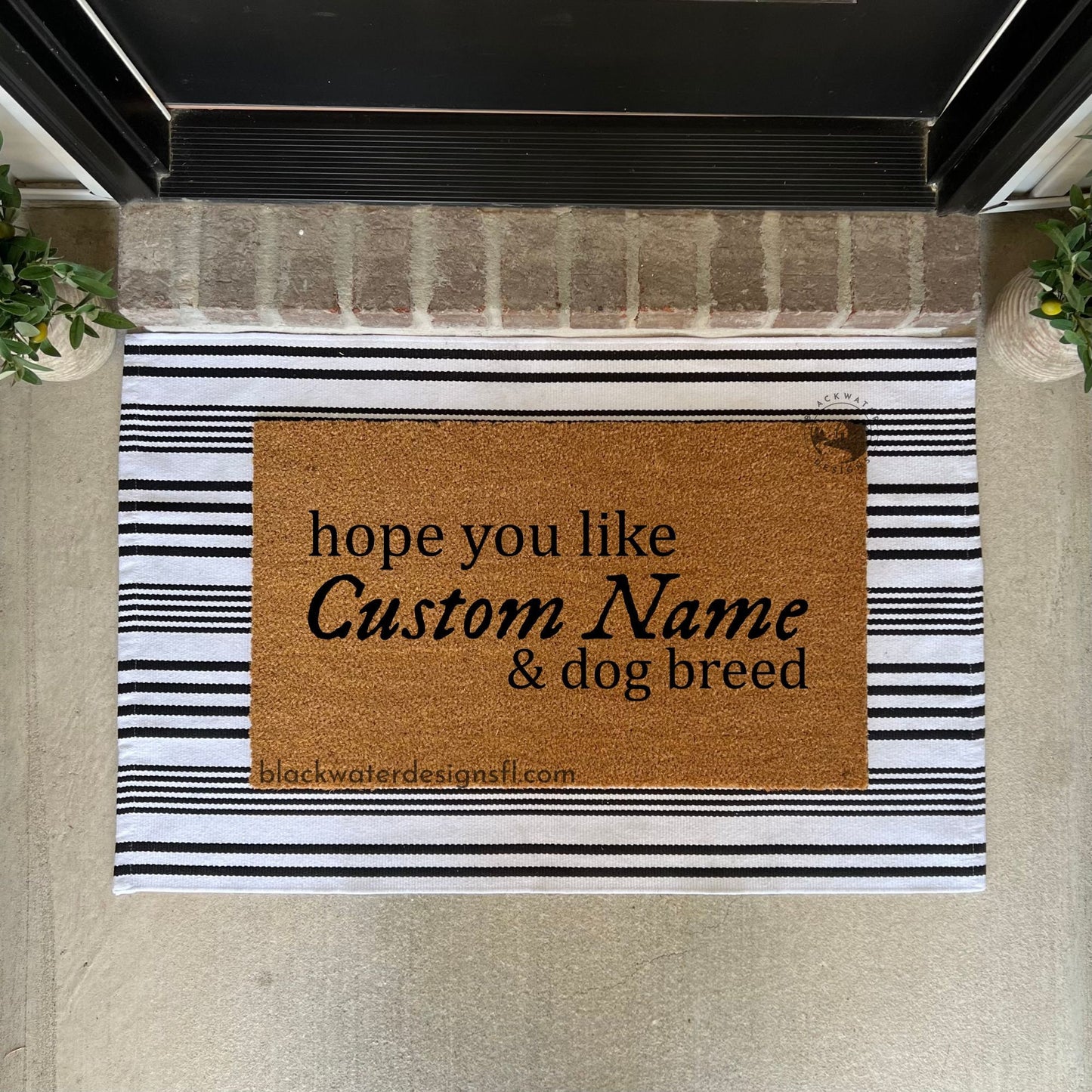 Hope You Like & Dog Breeds Doormat, Welcome Mat, FolkMore Door Mat, Entryway Rug, Porch Decor, Housewarming Gift, Hand Painted