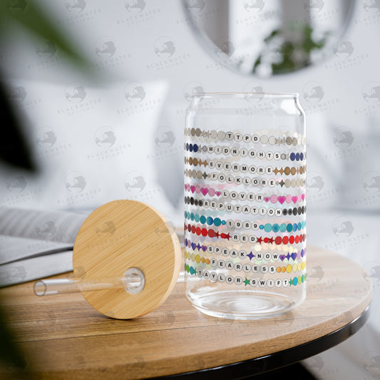 Eras Friendship Bracelet Glass Tumbler