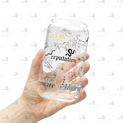 Eras Doodles Glass Tumbler