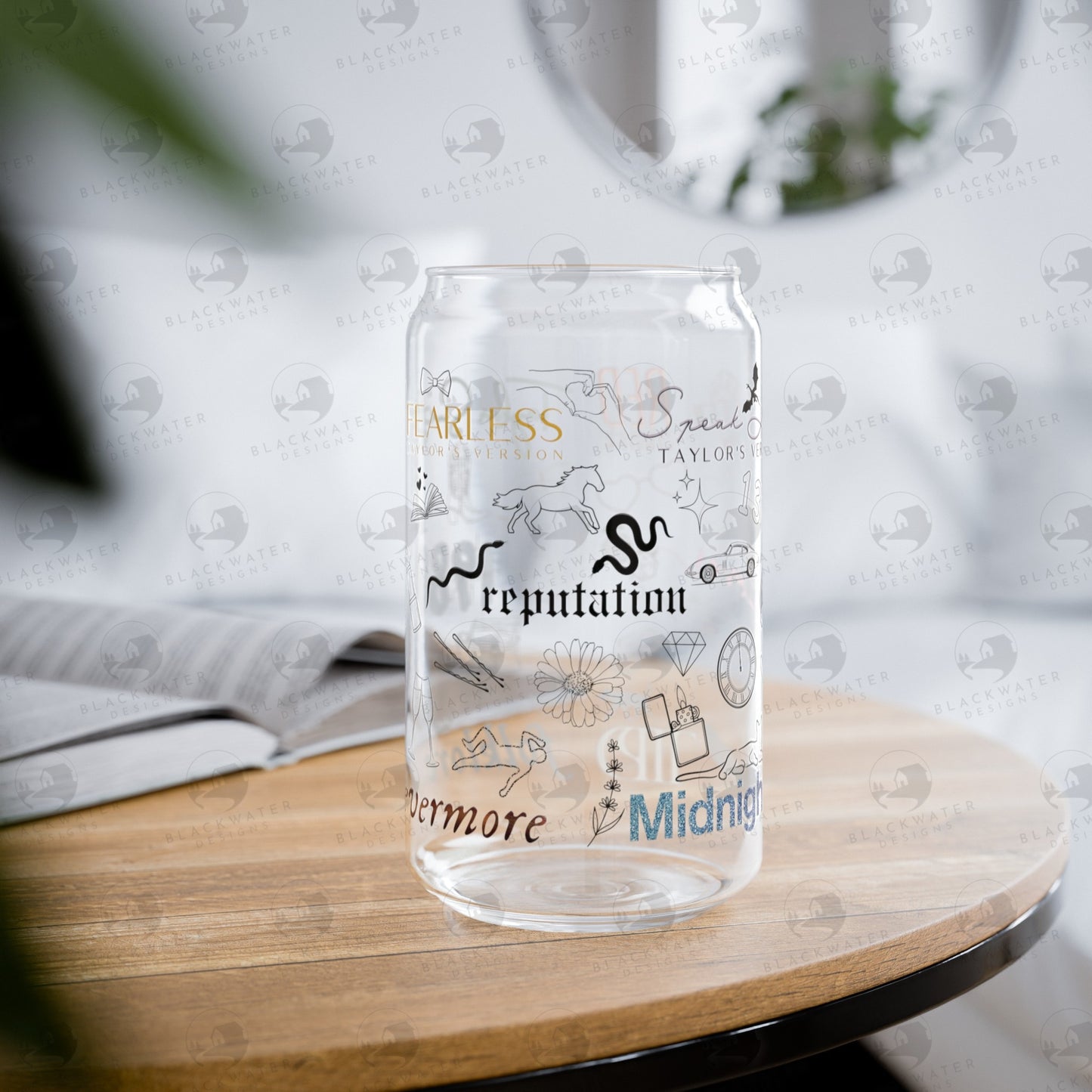 Eras Doodles Glass Tumbler